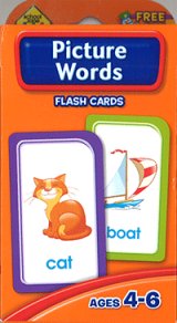 Picture Words  School Zone Flash Card