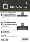 Q:Skills for Success 3rd Edition Reading and Writing Level 1 Teacher Resource Access Code Card