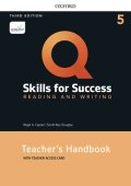 Q:Skills for Success 3rd Edition Reading and Writing Level 5 Teacher Guide with Teacher Resouce Access Code Card