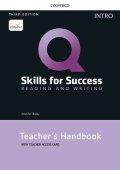 Q:Skills for Success 3rd Edition Reading and Writing Intro Teacher Guide with Teacher Resource Access Code Card