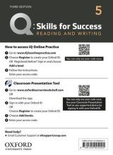 Q:Skills for Success 3rd Edition Reading and Writing Level 5 Teacher Resource Access Code Card