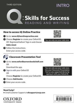 画像1: Q:Skills for Success 3rd Edition Reading and Writing Intro Teacher Resource Access Code Card