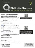 Q:Skills for Success 3rd Edition Listening and Speaking Level 3 Teacher Resource Access Code Card