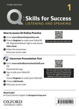 Q:Skills for Success 3rd Edition Listening and Speaking Level 1 Teacher Resource Access Code Card