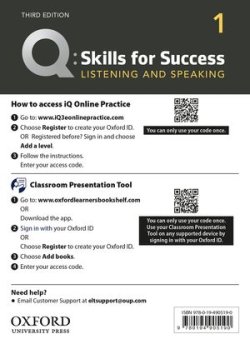 画像1: Q:Skills for Success 3rd Edition Listening and Speaking Level 1 Teacher Resource Access Code Card