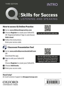 画像1: Q:Skills for Success 3rd Edition Listening and Speaking Intro Teacher Resource Access Code Card