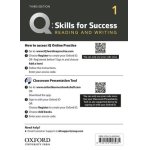 画像: Q:Skills for Success 3rd Edition Reading and Writing Level 1 Teacher Resource Access Code Card