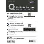 画像: Q:Skills for Success 3rd Edition Reading and Writing Intro Teacher Resource Access Code Card