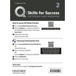 画像: Q:Skills for Success 3rd Edition Listening and Speaking Level 2 Teacher Resource Access Code Card