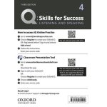 画像: Q:Skills for Success 3rd Edition Listening and Speaking Level 4 Teacher Resource Access Code Card